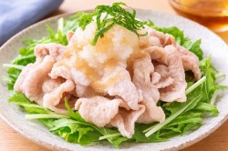 【やわらか豚しゃぶの煎酒おろしがけ】