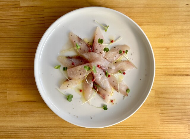 白身魚の煎酒カルパッチョ